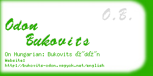 odon bukovits business card